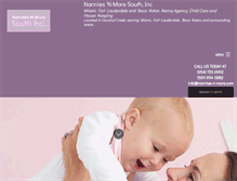 Tablet Screenshot of nannies-n-more.com